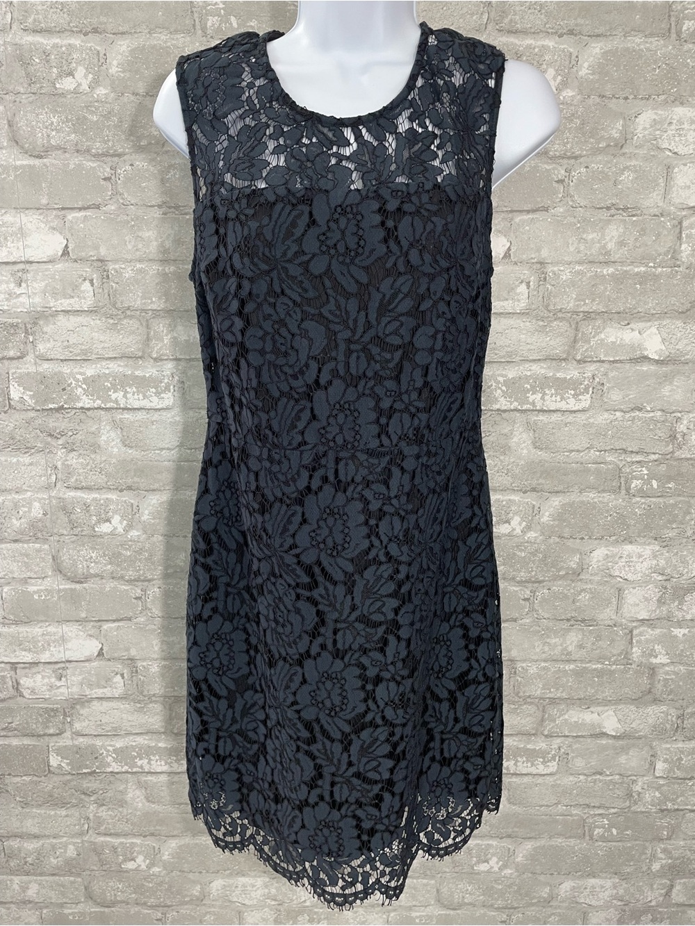 Banana Republic Navy Floral Lace Mini Dress